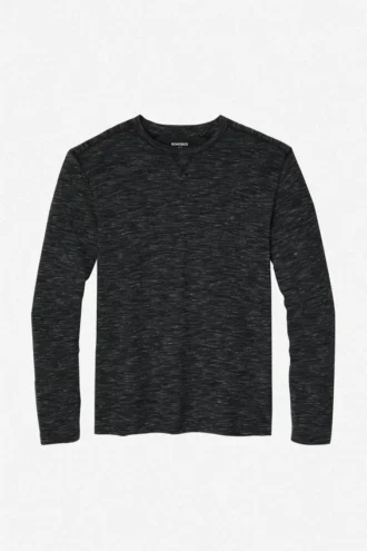 Camicia a girocollo in tessuto waffle