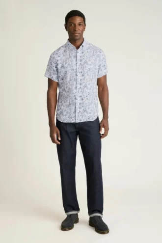 Camicia a maniche corte in lino