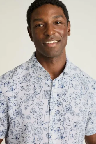 Camicia a maniche corte in lino