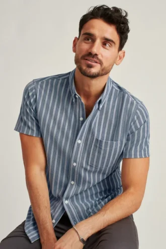 Camicia a maniche corte in maglia Oxford