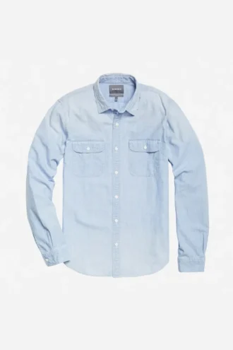 Camicia button-down in chambray