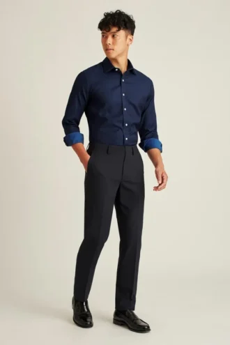 Camicia da ufficio e da cena – Camicia button-down da indossare fuori dai pantaloni