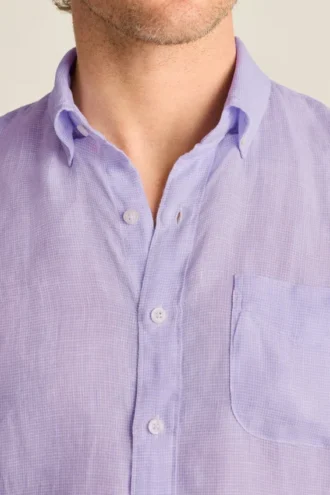 Camicia da uomo a maniche corte con bottoni di Bonobos | Stile Montauk raffinato