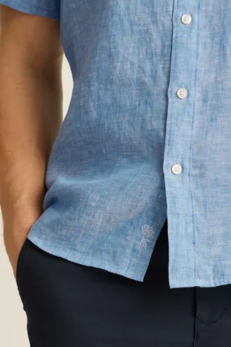 Camicia da uomo a maniche corte con bottoni di Bonobos | Stile Montauk raffinato