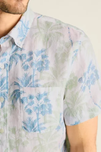 Camicia da uomo a maniche corte con bottoni di Bonobos | Stile Montauk raffinato