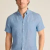 Camicia da uomo a maniche corte con bottoni di Bonobos | Stile Montauk raffinato