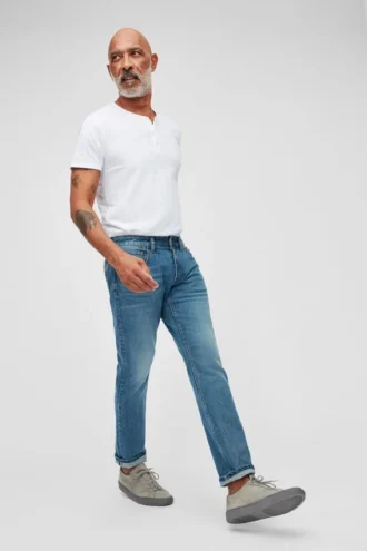 Camicia Henley in cotone testurizzato