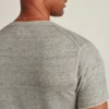 Camicia Henley in lino a maniche corte