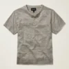 Camicia Henley in lino a maniche corte