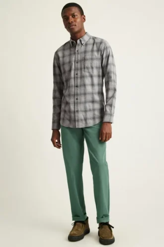 Camicia in flanella leggera elasticizzata