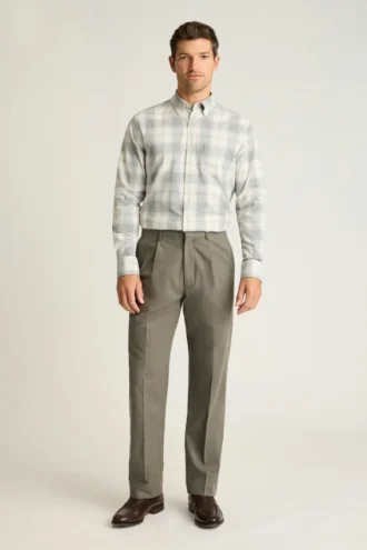 Camicia in flanella leggera elasticizzata