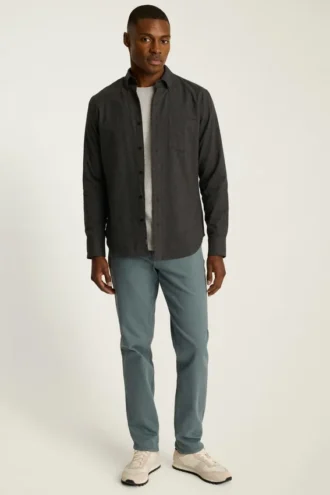 Camicia in flanella leggera elasticizzata