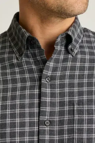Camicia in flanella leggera elasticizzata