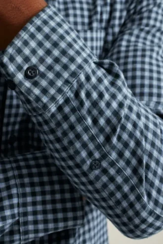 Camicia in flanella leggera elasticizzata