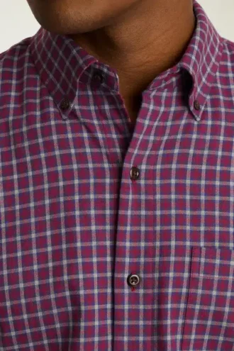 Camicia in flanella leggera elasticizzata