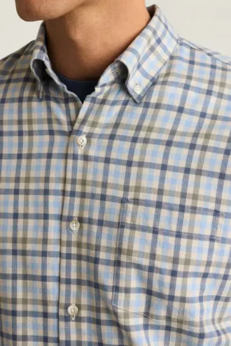 Camicia in flanella leggera elasticizzata