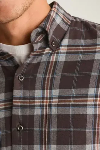 Camicia in flanella leggera elasticizzata