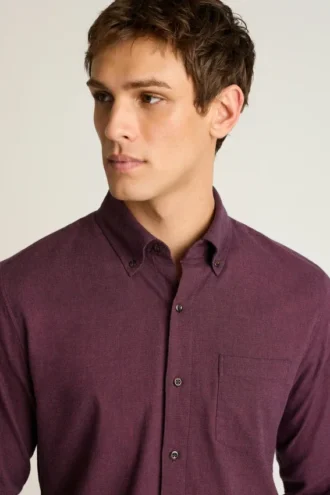 Camicia in flanella leggera elasticizzata