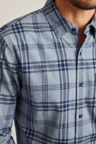 Camicia in flanella leggera elasticizzata