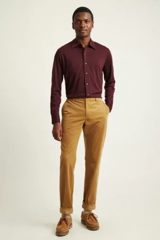 Camicia in lana merino