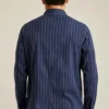 Camicia oversize in cotone e lino elasticizzato