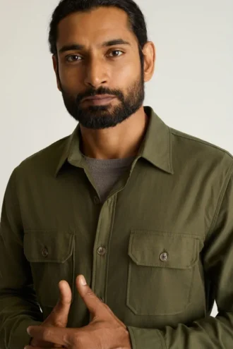 Camicia utility tinta in capo