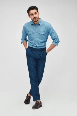 Camicia western in denim