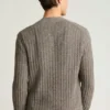 Cardigan da uomo in misto lino e cotone italiano