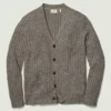 Cardigan da uomo in misto lino e cotone italiano
