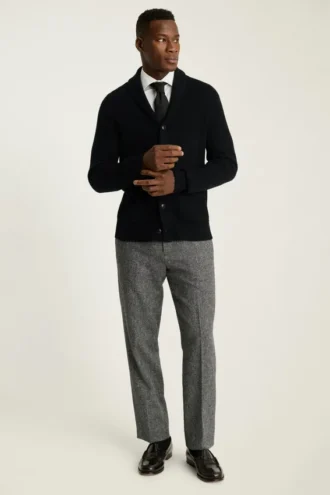 Cardigan in cashmere con collo a scialle