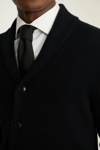 Cardigan in cashmere con collo a scialle