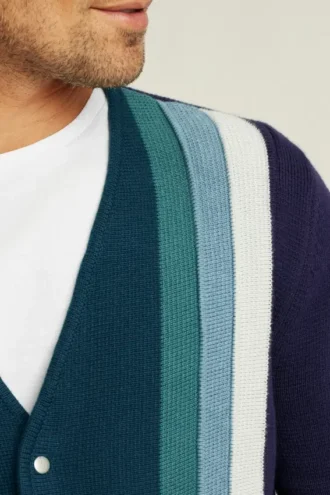 Cardigan retrò in cotone e cashmere