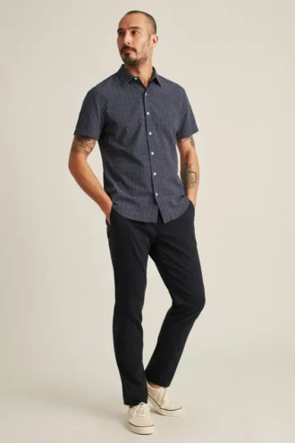 Chino leggero elasticizzato tinto in capo