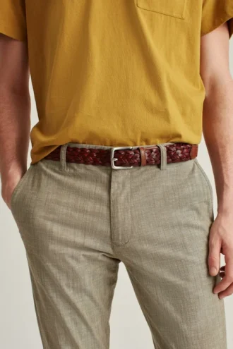 Cintura in pelle intrecciata