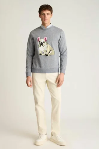 Felpa a girocollo in French Terry Critter