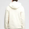 Felpa con cappuccio e mezza zip da uomo in sherpa