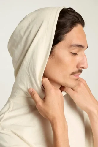 Felpa con cappuccio effetto sbiadito da sole da uomo