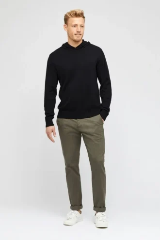 Felpa con cappuccio in cotone e cashmere