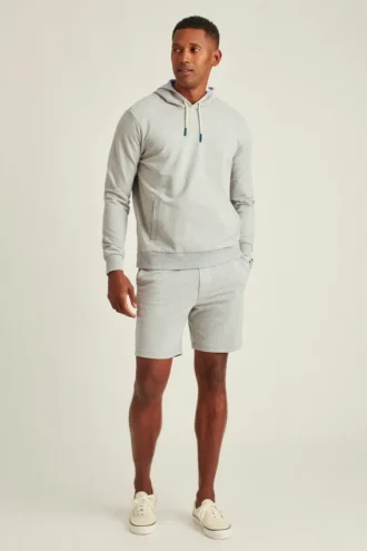 Felpa con cappuccio in French Terry elasticizzato