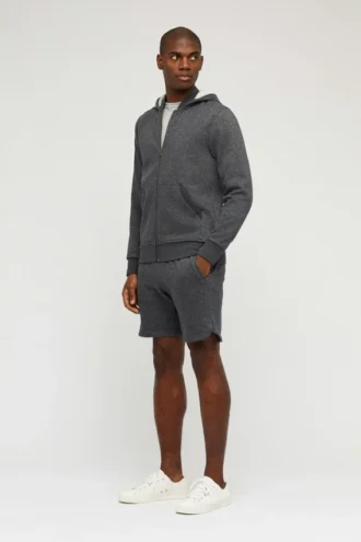 Felpa con cappuccio in pile spazzolato