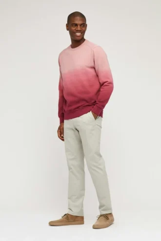 Felpa in pile spazzolato con collo rotondo