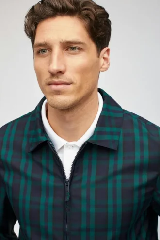 Giacca a vento da golf in tartan