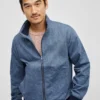Giacca bomber in chambray