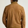 Giacca bomber in pelle scamosciata