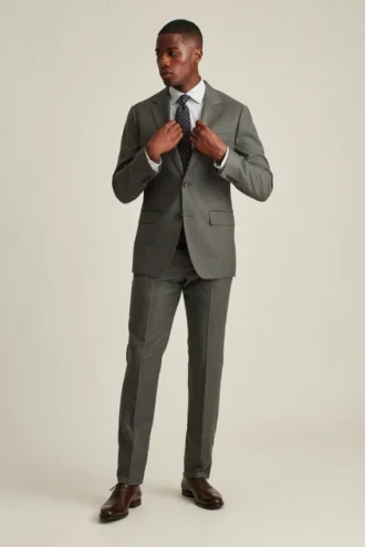 Giacca da completo in lana spazzolata elasticizzata italiana