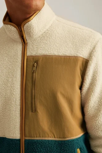 Giacca in pile a pelo lungo