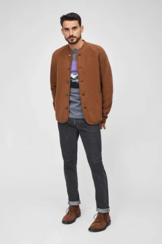 Giacca in pile raglan