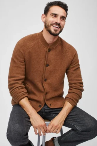 Giacca in pile raglan