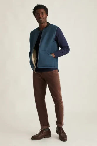 Gilet con fodera in sherpa