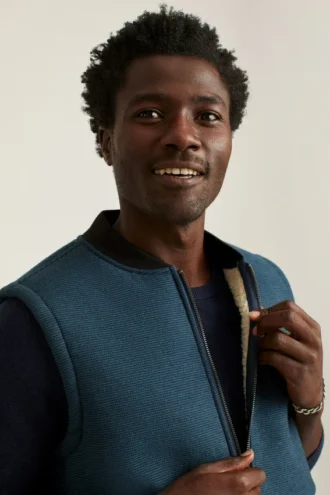 Gilet con fodera in sherpa